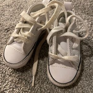 White Converse Crib Shoes